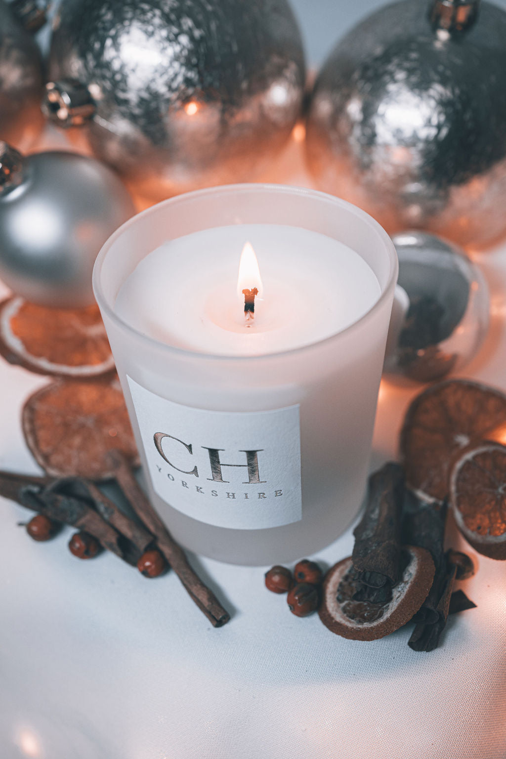 Christmas Signature Frosted Candle